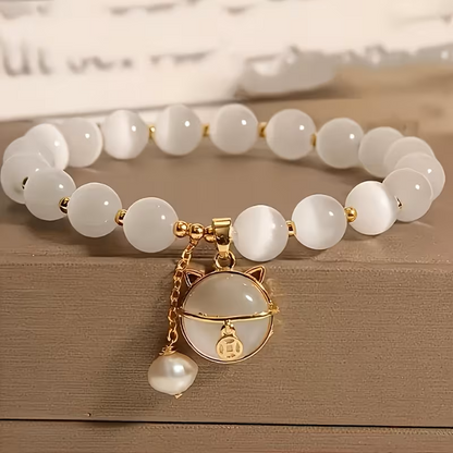 Trendy Best Gift Opal Bracelet Blue Moonlight Bead Hand String Rope Niche Design Student Lucky Bracelet for Women Girls