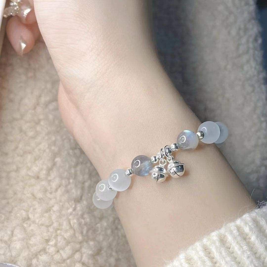 Trendy Best Gift Opal Bracelet Blue Moonlight Bead Hand String Rope Niche Design Student Lucky Bracelet for Women Girls